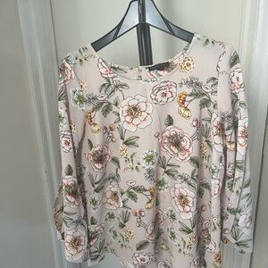 Signature Studio Floral Blouse - Cream and Pink